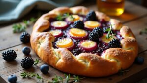 Blackberry Cobbler Focaccia